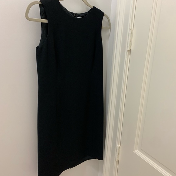 NWOT🖤LINDA ALLARD ELLEN TRACY FORMAL BLACK SLIT DRESS🖤ZIPPER BACK SZ PETITE 4 - Picture 11 of 12